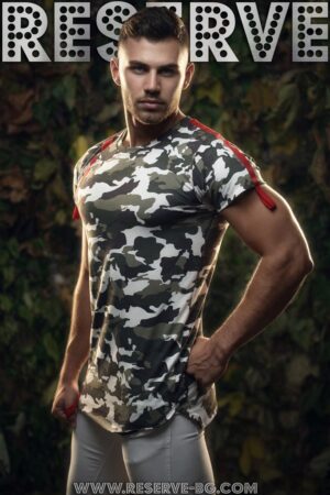 Тениска camouflage red