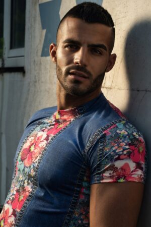 Тениска denim flowers
