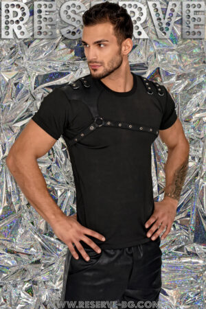 Тениска leather black elements
