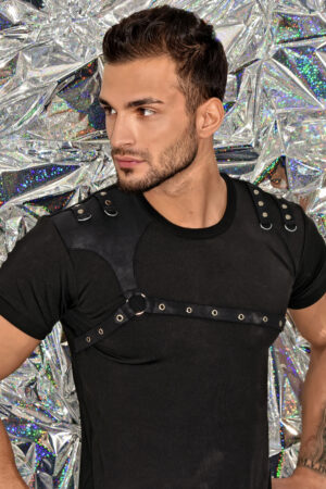Тениска leather black elements